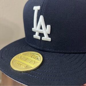 New Era LA Dodgers 59Fifty Gold Metal Icon - HatClub Exclusive SZ 7 3/4 Bnew Hat